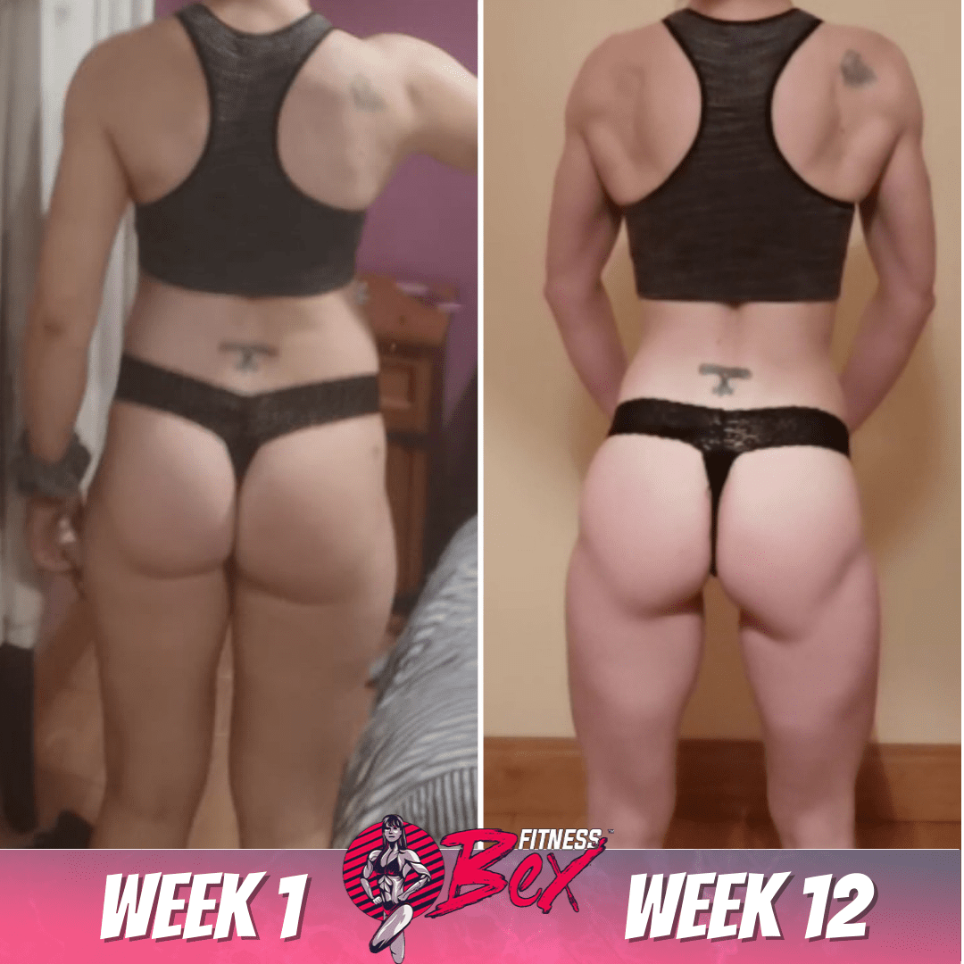 12 week transformation - 18lbs down. Body fat lower - muscle gained. Food increased weekly.